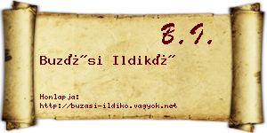 Buzási Ildikó névjegykártya